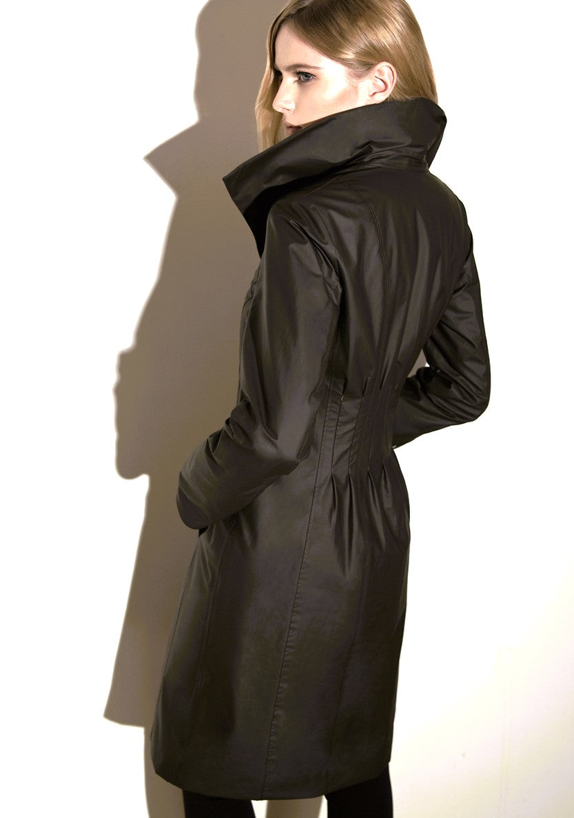 Il cappotto impermeabile invernale Blueberry Couture & Cappello pioggia - caffè nero