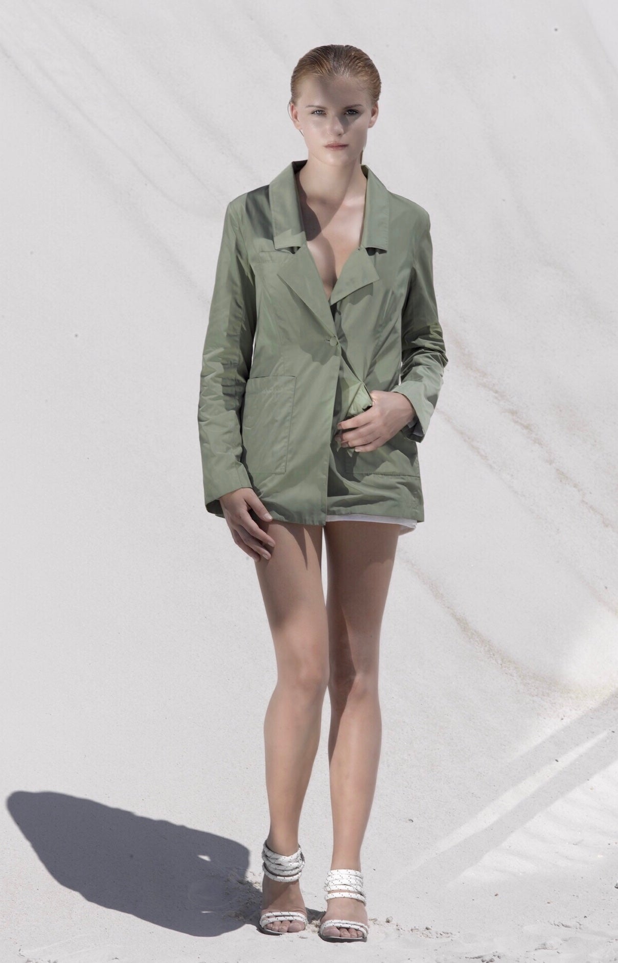 Il blazer leggero impermeabile verde cactus Elysée