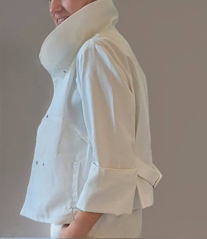 La giacca estiva in cotone bianca Audrey&