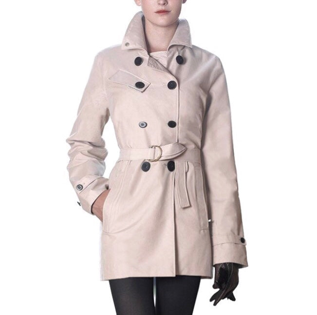 Il trench coat impermeabile beige chiaro Adrienne