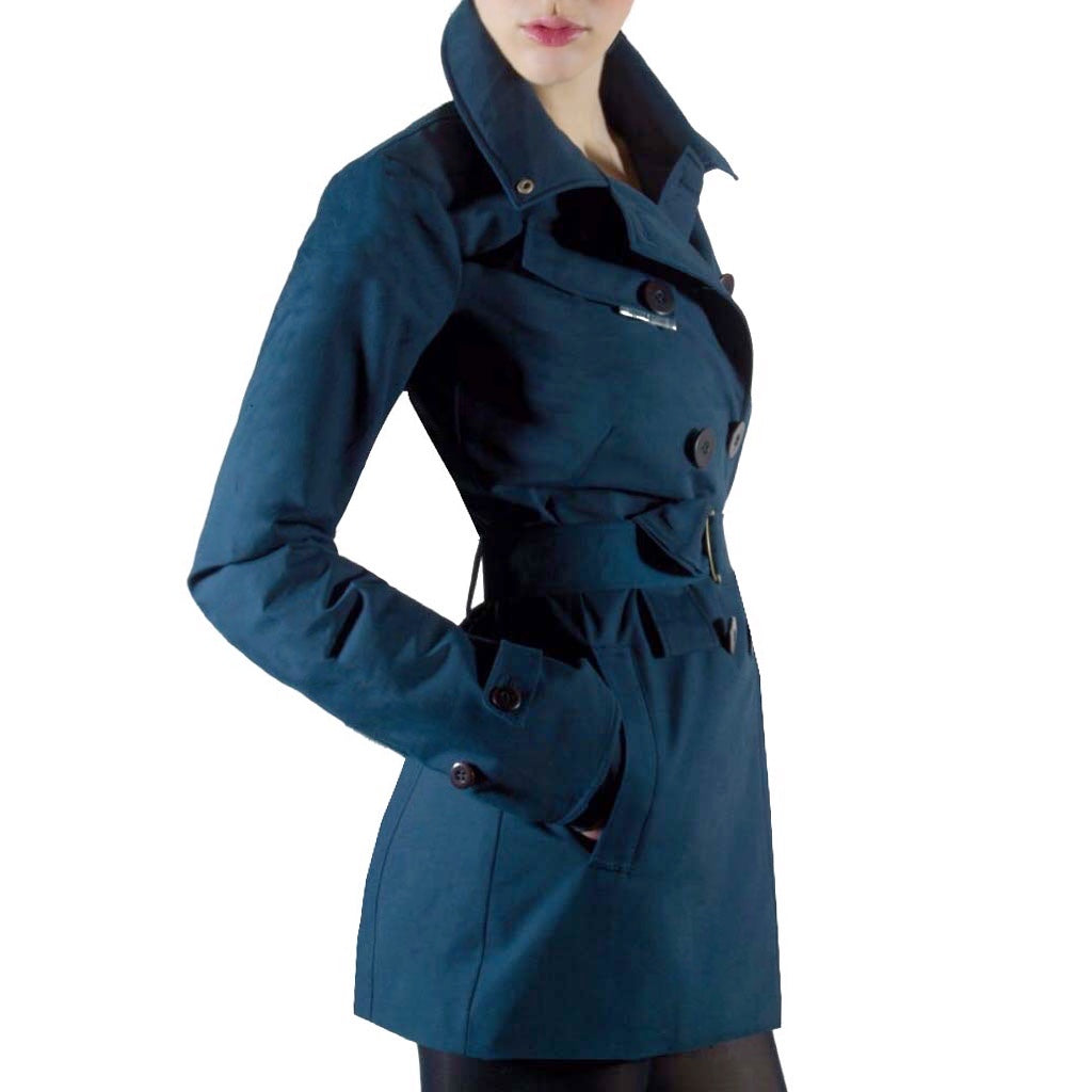 Il trench coat impermeabile blu scuro Adrienne