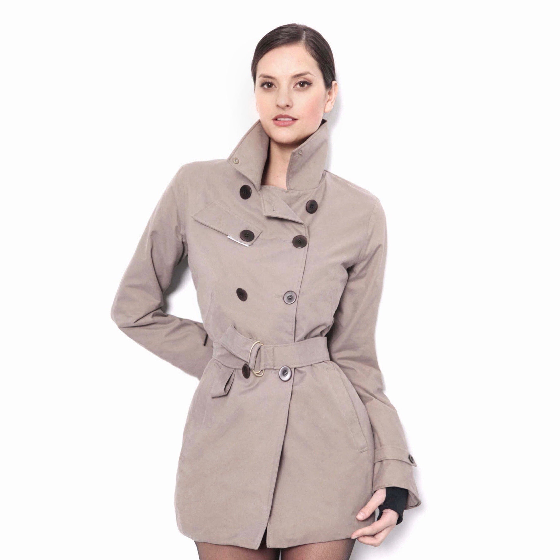 Il trench coat impermeabile grigio cenere Adrienne