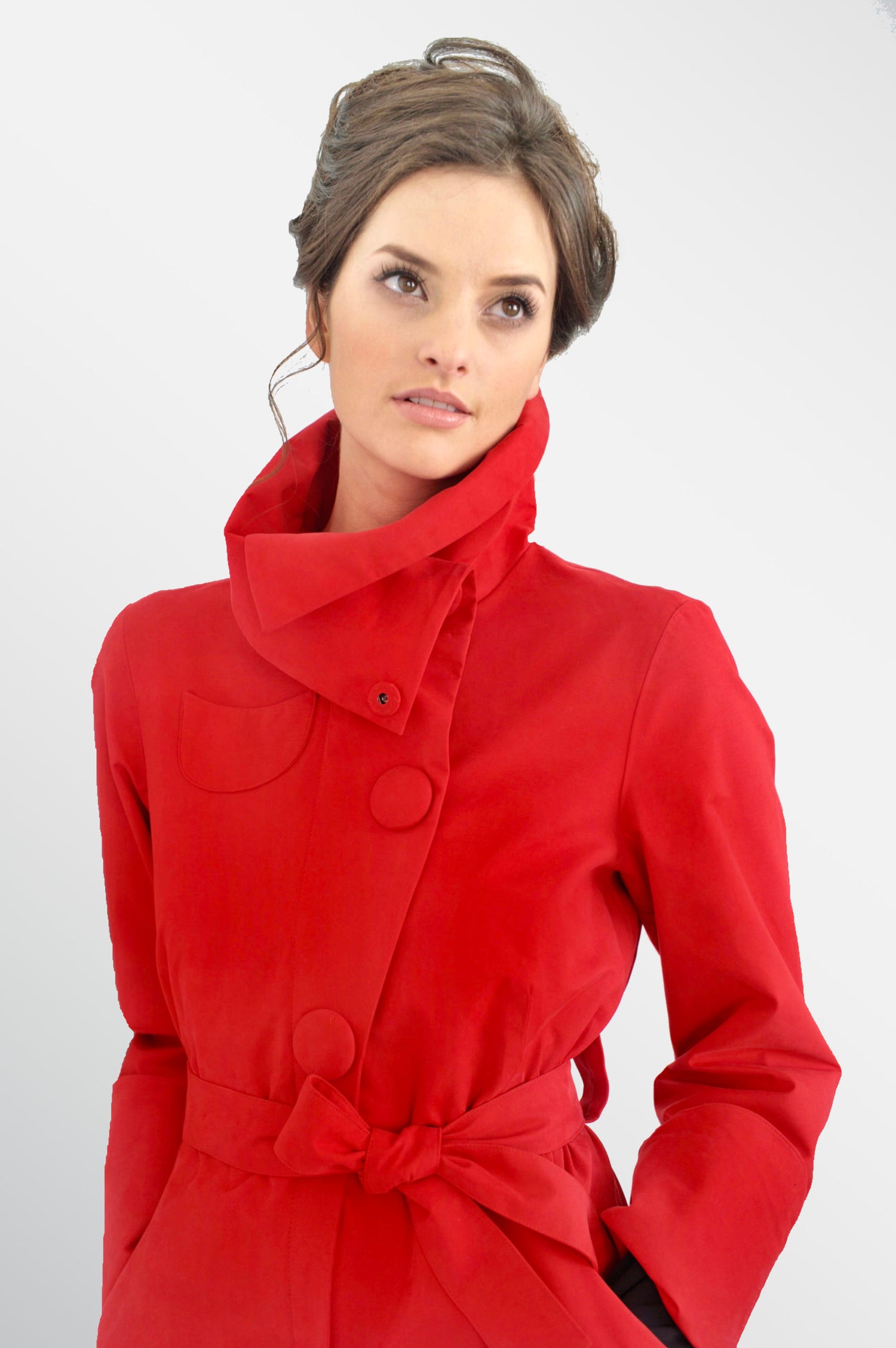 Il cappotto impermeabile elegante urbano rosso Riding