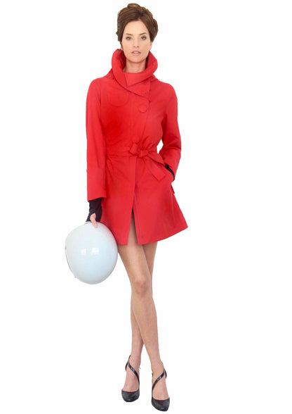 Il cappotto impermeabile elegante urbano rosso Riding