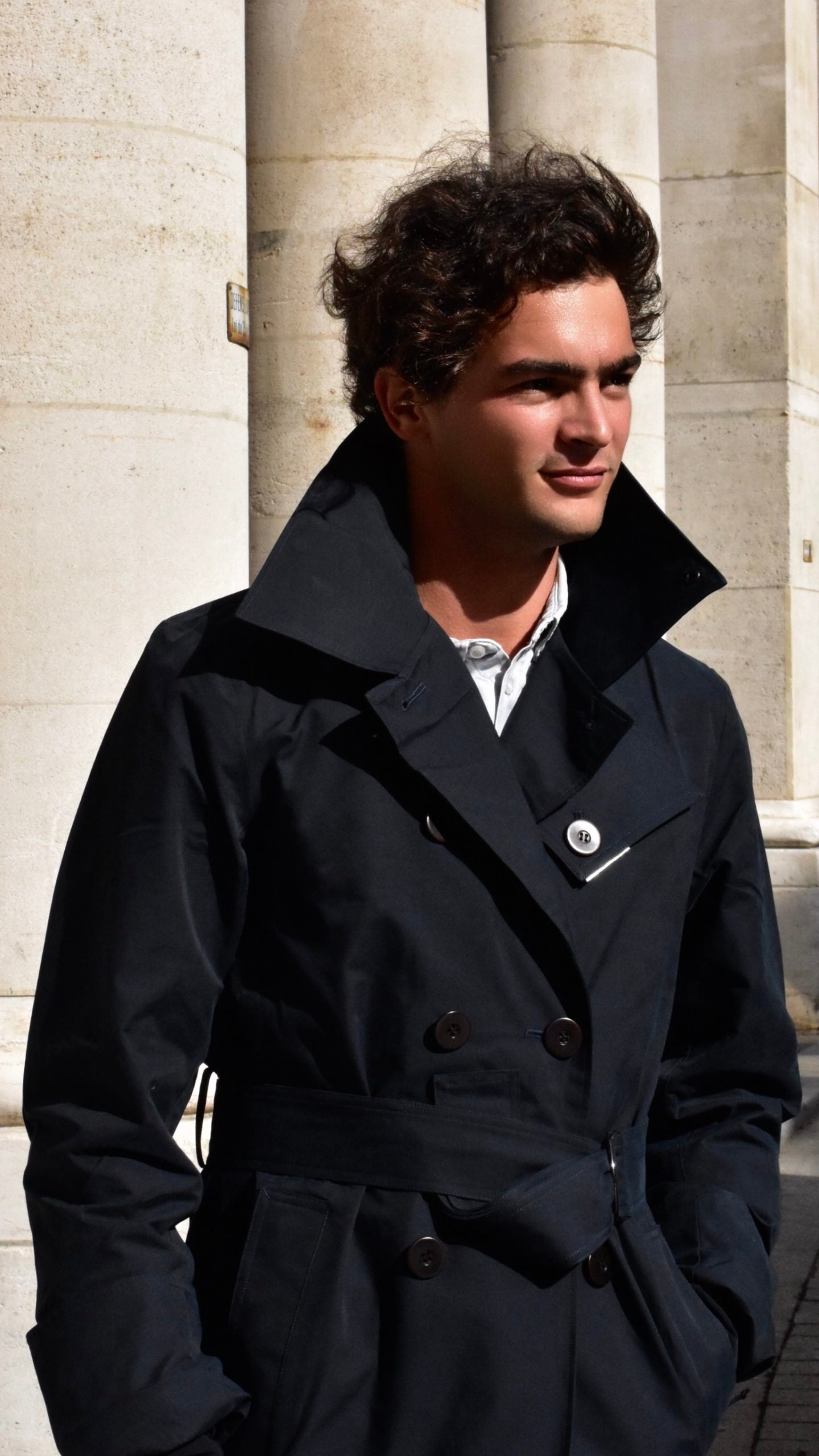 Il cappotto impermeabile uomo Mermoz nero