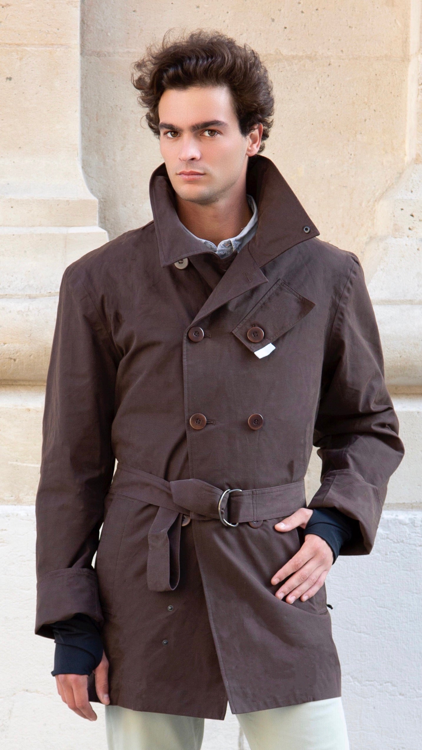 Il cappotto impermeabile uomo Mermoz Adventure cioccolato 