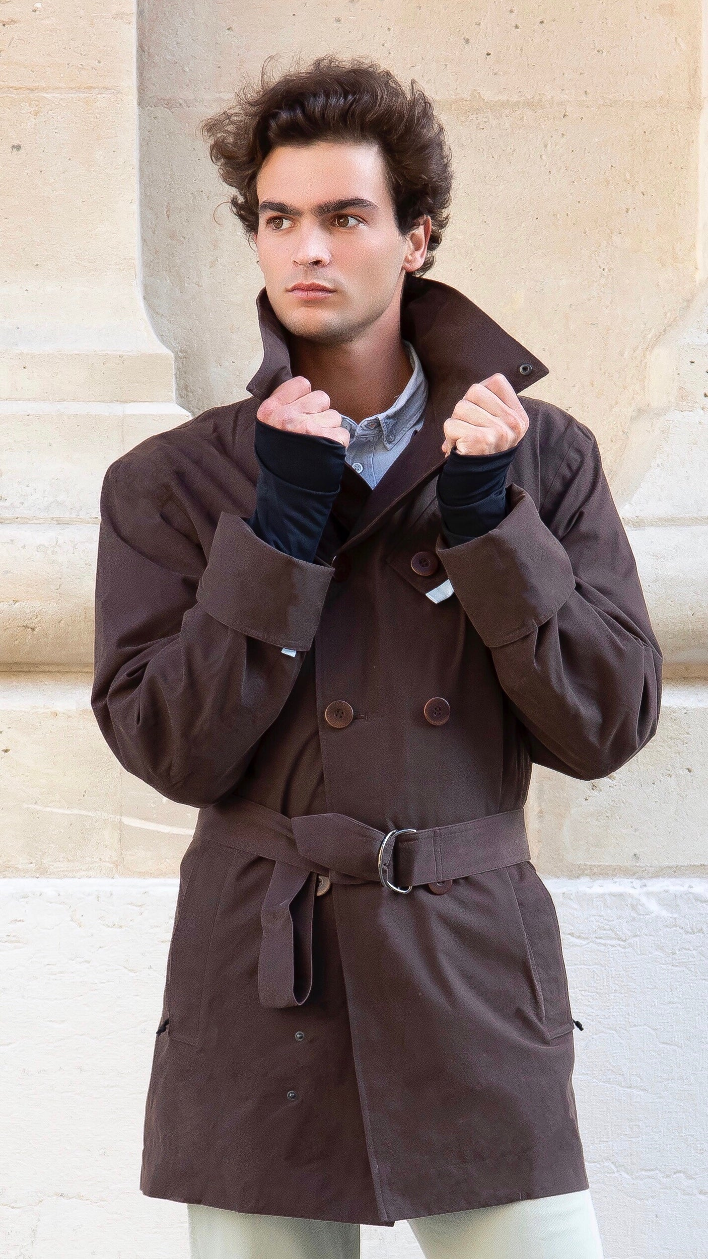 Il cappotto impermeabile uomo Mermoz Adventure cioccolato 