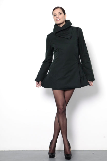 La giacca impermeabile Twiggy verde scuro / nero