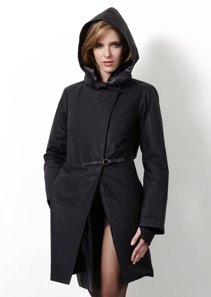 Il cappotto elegante invernale impermeabile nero Proud